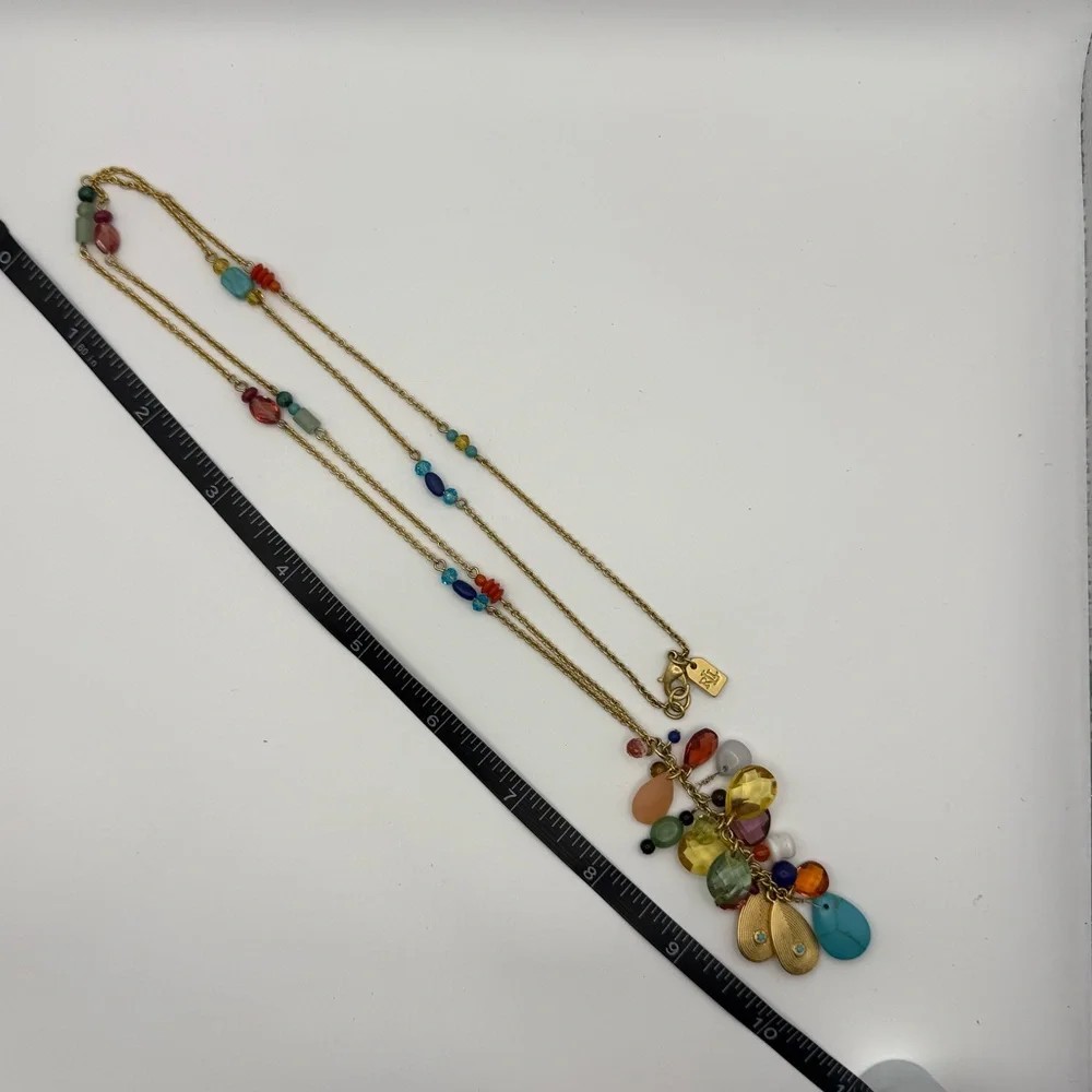 Lauren Ralph Lauren Multicolor Gemstone Long Necklace, Fall Festival - Picture 4 of 4